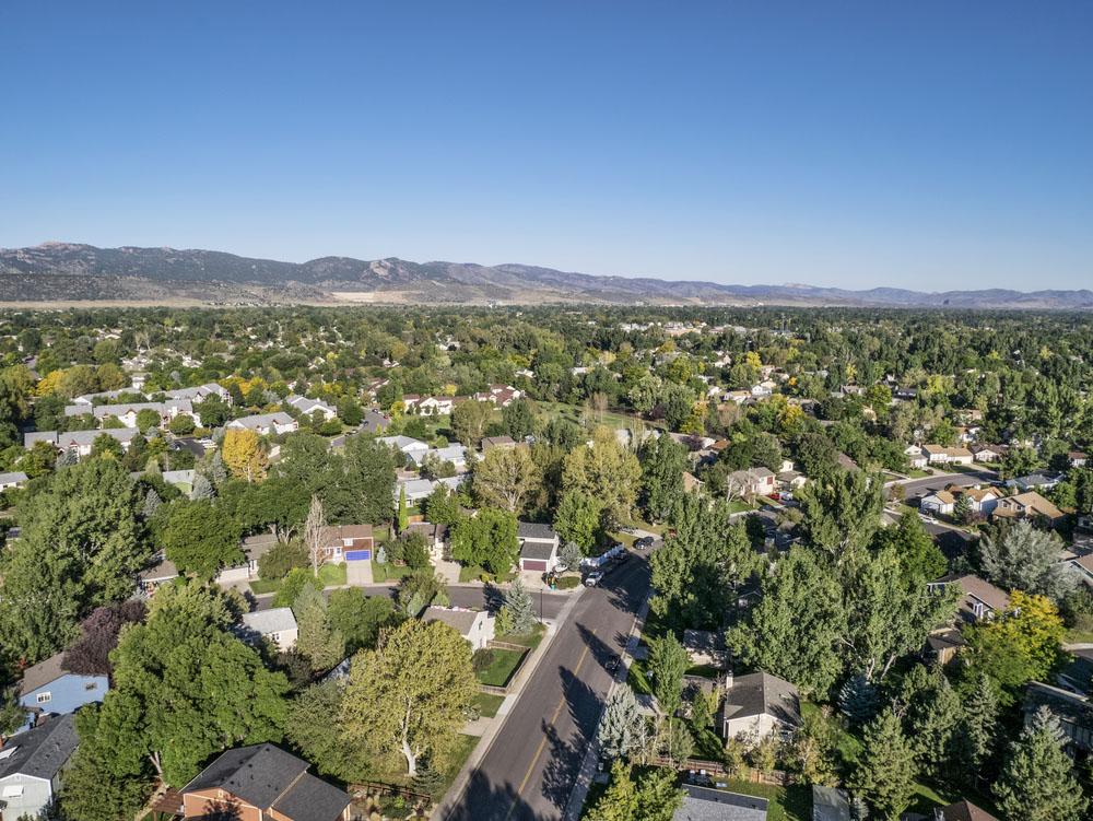 A commercial solar panel system providing clean energy to a business in Loveland, CO.